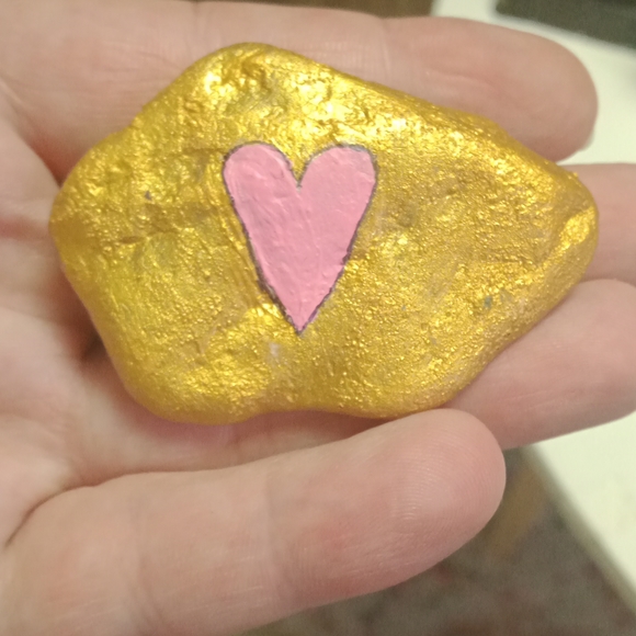 3 pack bundle of Hand-painted Rock Art Stone Art homemade bundle of art decor - Picture 2 of 4